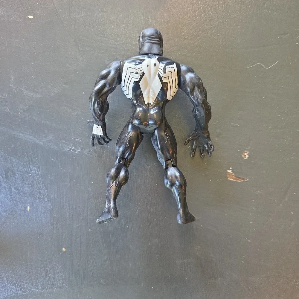 Vintage 1995 Toy Biz Marvel Venom Action Figure Spider-Man Animated Series Black